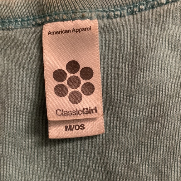 3/$15 American Apparel baby blue cropped cotton T medium - Picture 2 of 4